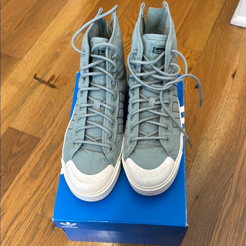 Adidas NIZZA BONEGA X High Top Sneaker Green/OffWhite (US 8)